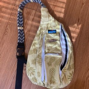 Yellow pineapple print Kavu crossbody